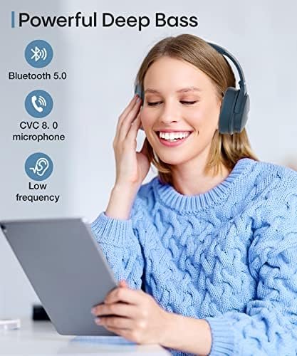 INFURTURE Active Noise Cancelling Headphones, H1 Wireless Over Ear Bluetooth Hea... - Image 5