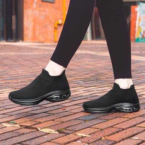 DOUSSPRT Womens Walking Shoes Sock Casual Ladies Fashion Sneakers Comfortable Sl... - Image 8