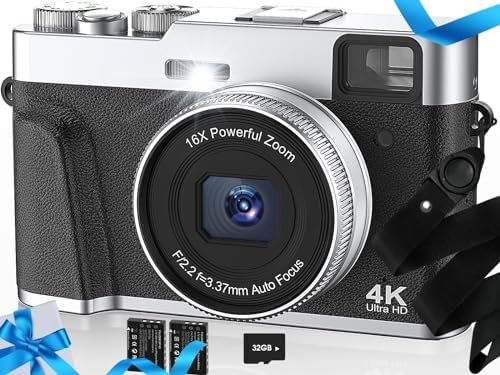 Upgraded 4K Digital Camera with SD Card Autofocus,48MP Point and Shoot Camera wi... - Image 2