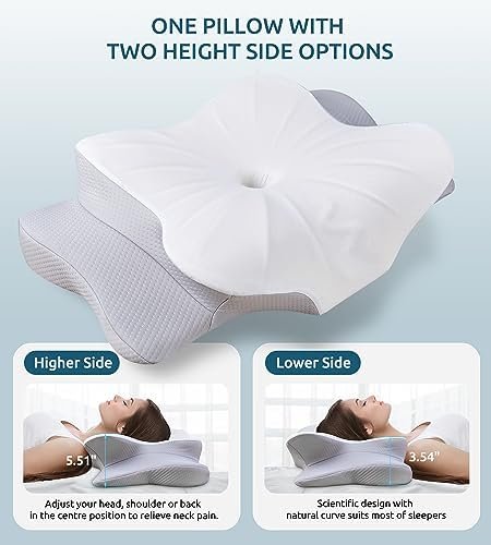 Cervical Pillow for Neck and Shoulder, Ergonomic Contour Memory Foam Pillows for... - Image 6