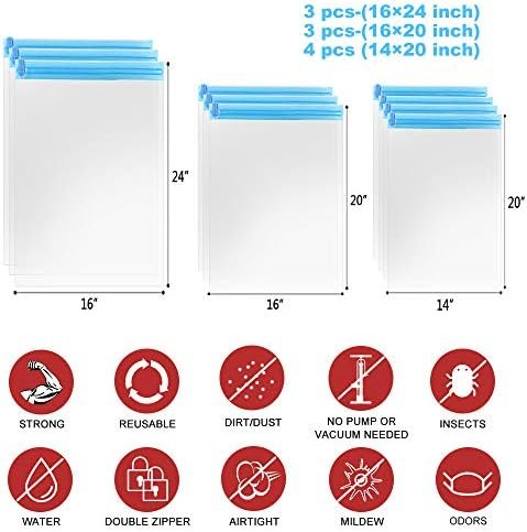 Compression Bags - Travel Accessories - 10 Pack Space Saver Bags - No Vacuum or ... - Image 5