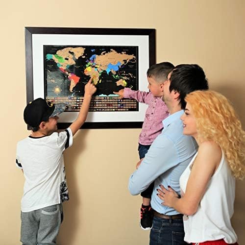 InnovativeMap Scratch Off World Map Poster And Deluxe United States Map – Includ... - Image 10