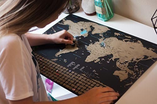 Scratch Off World Map Poster – Deluxe Travel Map, Scratch Off Map of The World w... - Image 4