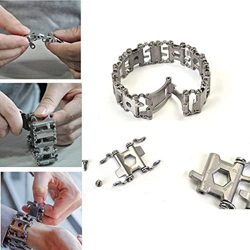 Multitool Bracelet 29 in 1, 22cm Stainless Steel, Multi Tool Bracelet for Men Ou... - Image 8