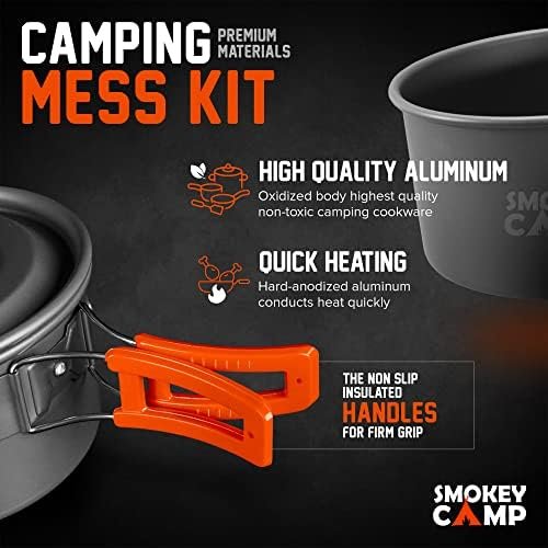 Camping Cookware Mess Kit Set with Stove - Backpacking Compact Camping Cookware,... - Image 6