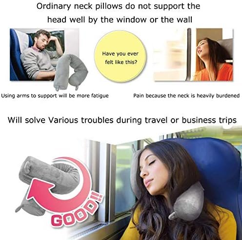 Travel Pillow Neck Pillows Travel Essentials Traveling on Airplane Twist Memory ... - Image 8