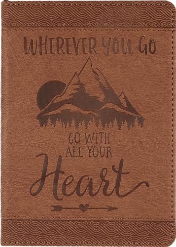 Wherever You Go, Go With All Your Heart Artisan Journal (Vegan Leather Notebook) - Image 2