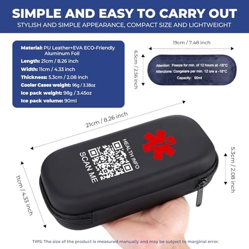 Insulin Cooler Travel Case - Insulated Portable Diabetic Organizer with 2 Reusab... - Image 5