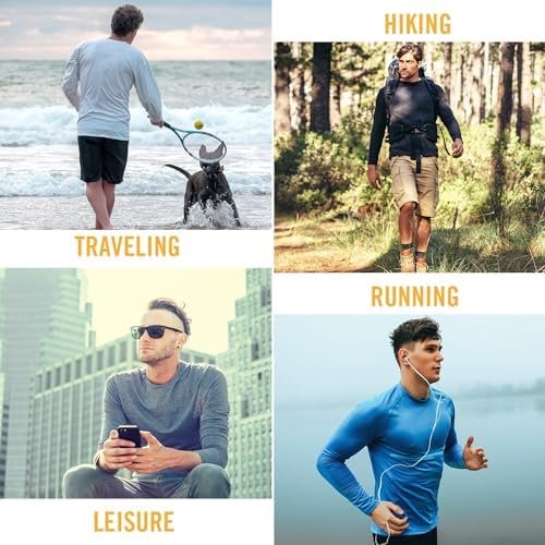 BALEAF Men's Sun Protection Shirts UV SPF UPF 50+ Long Sleeve Rash Guard Fishing... - Image 6