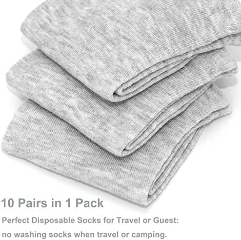 10 Pairs Low Cut Disposable Socks for Travel Portable Stretchy Cotton Blend Sock... - Image 6