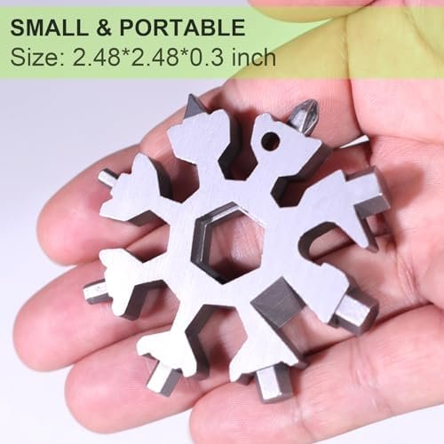 Snowflake Multitool 2PCS 18 in 1 Stainless Steel Snowflake Multi Tool, Stocking ... - Image 7