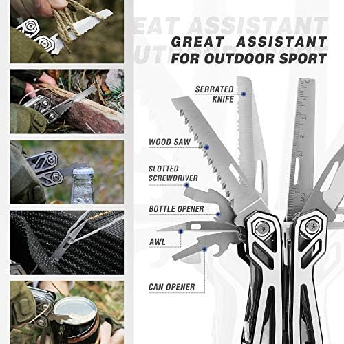 MOSSY OAK Multitool, 21-in-1 Stainless Steel Pocket Knife with Screwdriver Sleev... - Image 6
