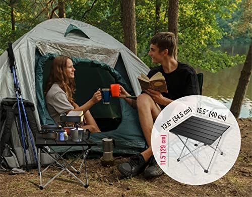 TREKOLOGY Small Camping Table Beach Table Camping Side Table That Fold Up Lightw... - Image 3