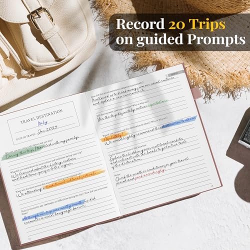 Travel Journal for Women, Adventure Book for 20 Trips, Travel Journal Notebook D... - Image 4