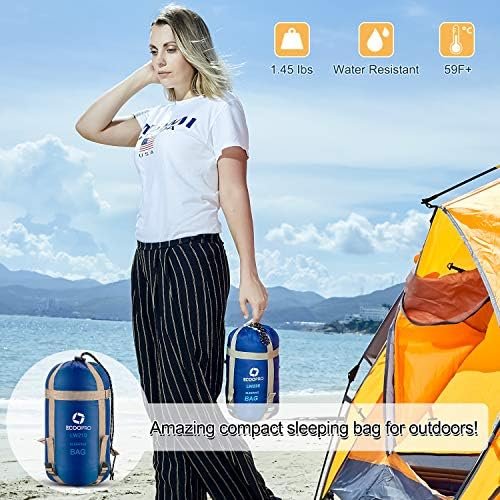 ECOOPRO Warm Weather Sleeping Bag - Portable, Waterproof, Compact Lightweight, C... - Image 7