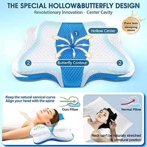 5X Pain Relief Cervical Pillow for Neck and Shoulder Support,Hollow Design Cervi... - Image 3