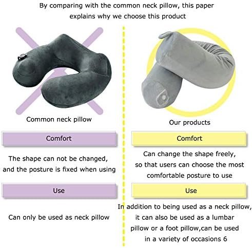 Travel Pillow Neck Pillows Travel Essentials Traveling on Airplane Twist Memory ... - Image 7