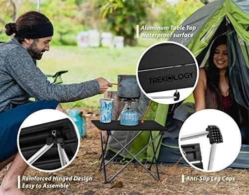 TREKOLOGY Small Camping Table Beach Table Camping Side Table That Fold Up Lightw... - Image 7