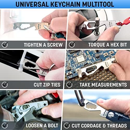Keyport MOCA 10-in-1 Keychain Multitool (Stainless) | EDC Multi Tool: Pry Bar, B... - Image 5