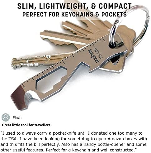 Keyport MOCA 10-in-1 Keychain Multitool (Stainless) | EDC Multi Tool: Pry Bar, B... - Image 9