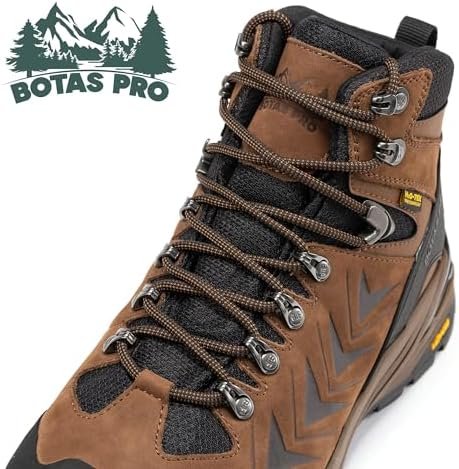 Men's Waterproof Hiking Boots, 6 Inch Slip Resistant Light Weight Outdoor Boots - Image 3