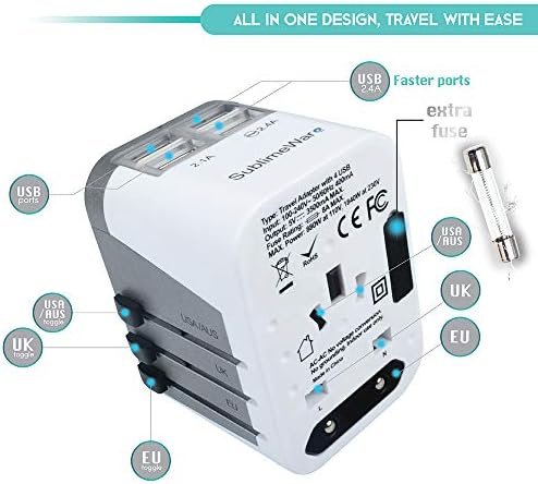 International Power Adapter Travel Plug - 4 USB Ports Universal Work for 150 Cou... - Image 3