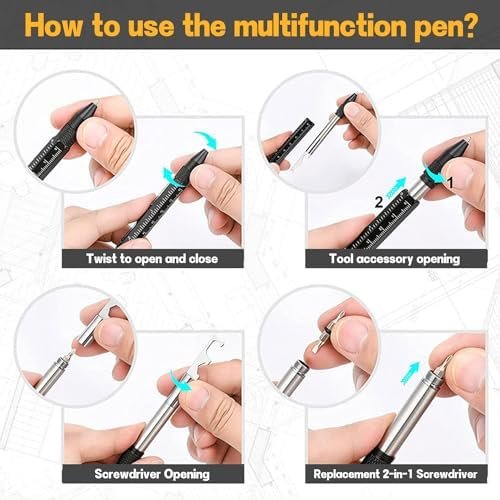 11 in 1 Multi-Tool Pen - Tools for Travel, Camping, Outdoor Activities and Every... - Image 8