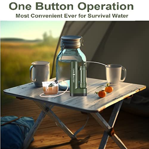 Electric Portable Water Filter Purifier Survival for Camping Backpacking Hiking ... - Image 3