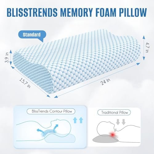 Cervical Pillow for Neck and Shoulder Pain Relief, Memory Foam Pillow for Sleepi... - Image 4