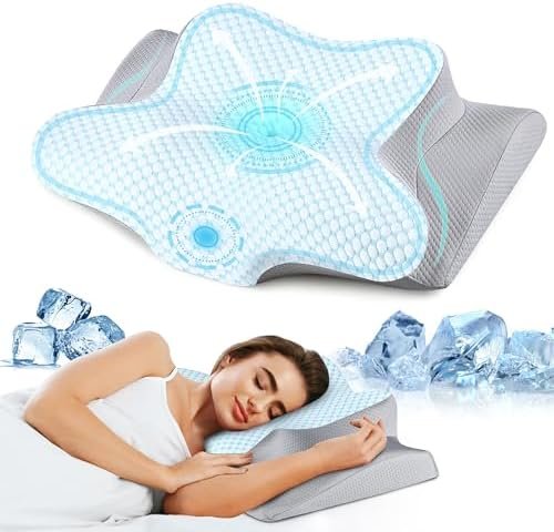 Neck Pillow Cervical Memory Foam Pillows for Pain Relief Sleeping, Contour Pillo... - Image 2