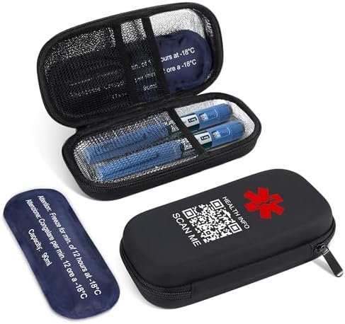 Insulin Cooler Travel Case - Insulated Portable Diabetic Organizer with 2 Reusab... - Image 2