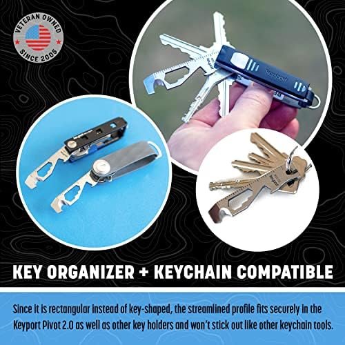 Keyport MOCA 10-in-1 Keychain Multitool (Stainless) | EDC Multi Tool: Pry Bar, B... - Image 6