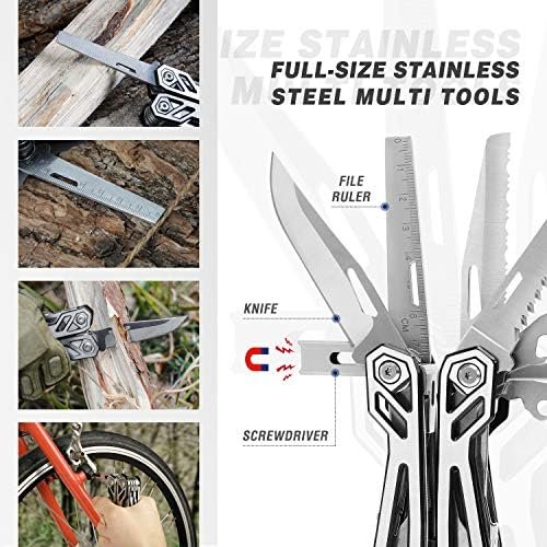 MOSSY OAK Multitool, 21-in-1 Stainless Steel Pocket Knife with Screwdriver Sleev... - Image 7