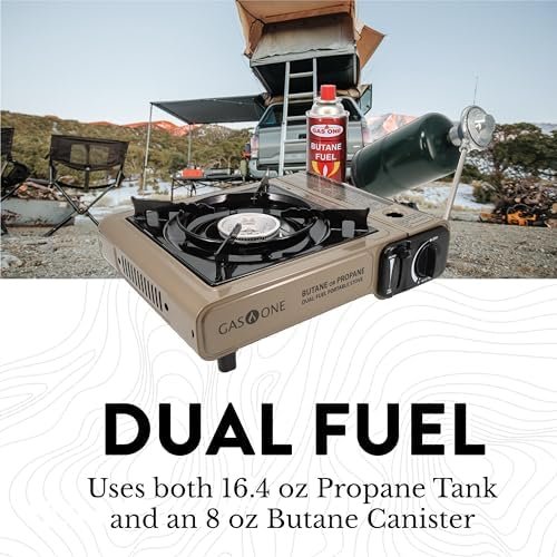 Gas One GS-3400P Propane or Butane Stove Dual Fuel Stove Portable Camping Stove ... - Image 5