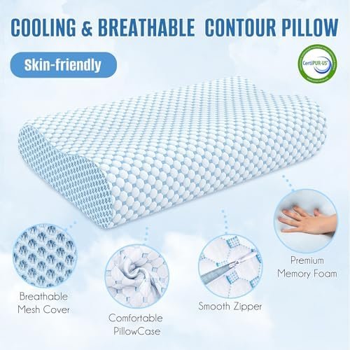 Cervical Pillow for Neck and Shoulder Pain Relief, Memory Foam Pillow for Sleepi... - Image 3