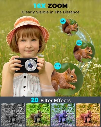 Digital Camera, FHD 1080P 44MP Kids Camera with 32GB Card,Compact Vlogging Camer... - Image 5