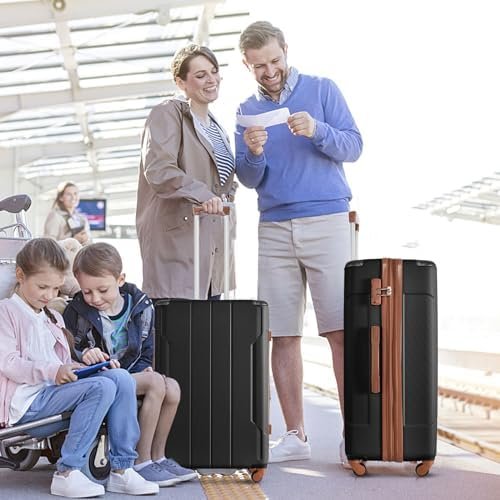 Merax Luggage Set 3 Piece Suitcase Set Expandable Lightweight Spinner Suitcase w... - Image 10