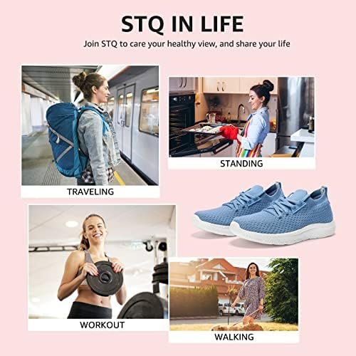 STQ Tennis Shoes Womens Slip on Walking Sneakers for Gym Workout - Image 8