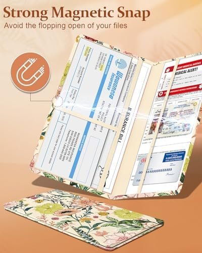 Car Registration and Insurance Card Holder with Magnetic Shut - Vehicle Glove Bo... - Image 5