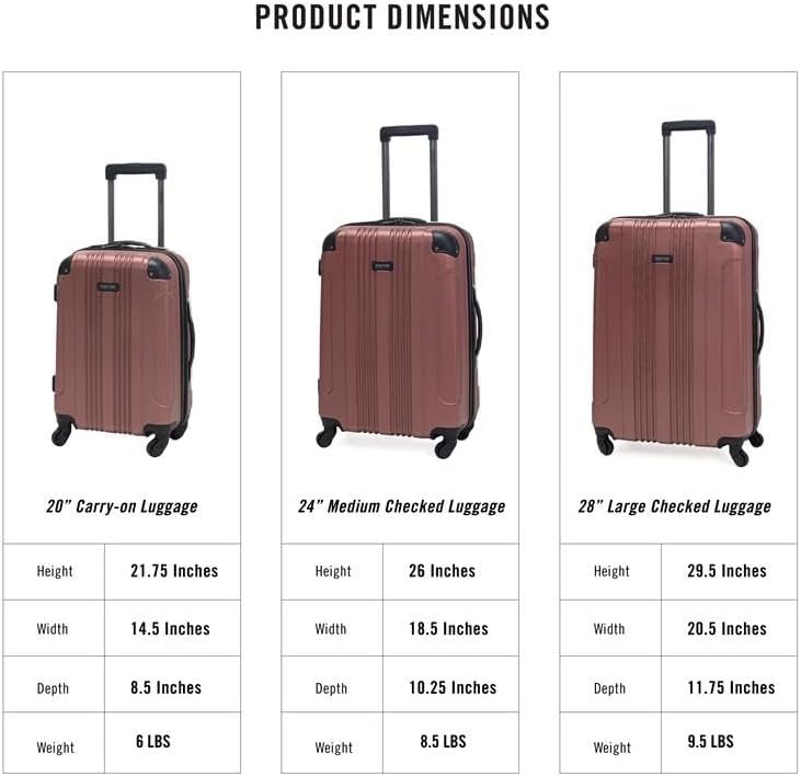 Kenneth Cole REACTION Out of Bounds Lightweight Hardshell 4-Wheel Spinner Luggag... - Image 7