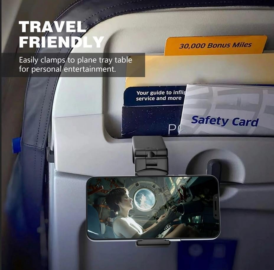 Perilogics Universal in Flight Airplane Phone Holder Mount. Hands Free Viewing w... - Image 11