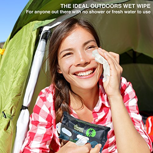 Combat Wipes ACTIVE Outdoor Wet Wipes - Extra Thick Camping Gear, Biodegradable,... - Image 8