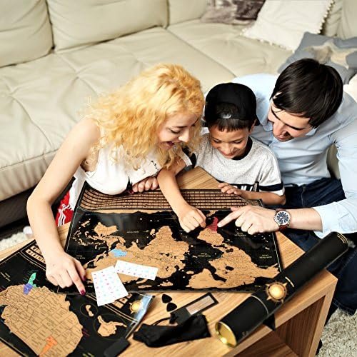 InnovativeMap Scratch Off World Map Poster And Deluxe United States Map – Includ... - Image 9