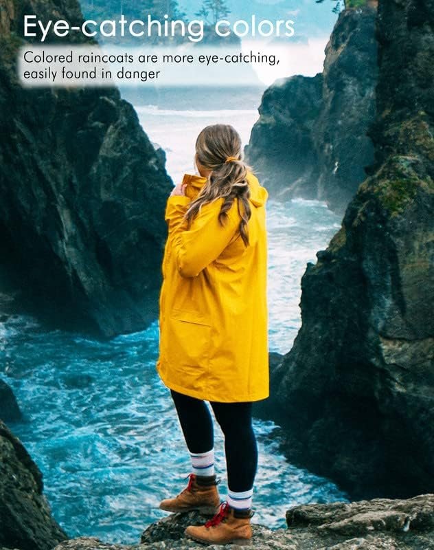 JTANIB Packable Rain Jacket Women Waterproof Lightweight Raincoat with Hood for ... - Image 5