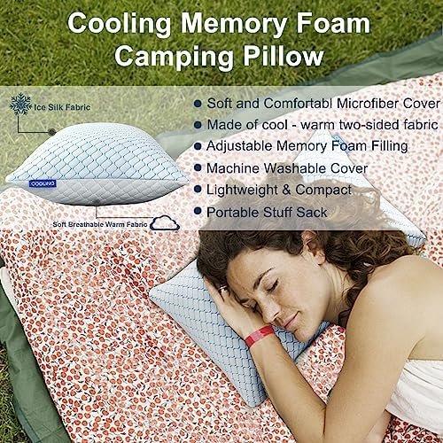 Gehannah Travel Pillow - Large Size Compressible Camping Pillow for Sleeping, Sh... - Image 3