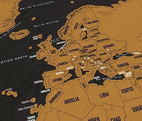 Scratch Off World Map Poster – Deluxe Travel Map, Scratch Off Map of The World w... - Image 5