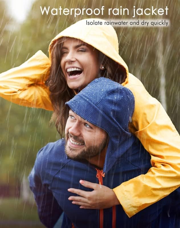 JTANIB Packable Rain Jacket Women Waterproof Lightweight Raincoat with Hood for ... - Image 6