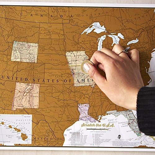 Maps International Scratch Off Map of The World Poster + USA Scratch Print - 17(... - Image 6
