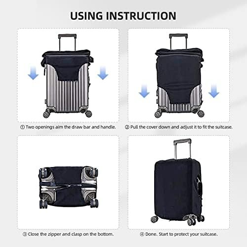 Lion Head Wearing Crown The Glasses Travel Luggage Protector Suitcase Cover Wash... - Image 6