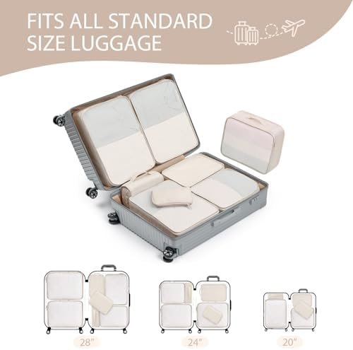 DIMJ Packing Cubes for Travel - Organizer Bags Set for Carry on Suitcase Lightwe... - Image 4